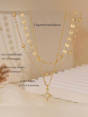 SMJ026 | Elegant Layered Starburst Necklace